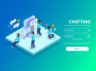 Chatting Isometric Authorization Page