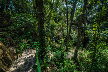 Obraz premium A beautiful view of Goa Gajah temple in Bali, Indonesia.