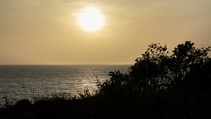 Sunset at Goa coast. Goa, India