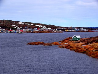Fototapeta premium Amérique du Nord, Canada, province de Québec, Basse-Côte-Nord, village de Harrington Harbour