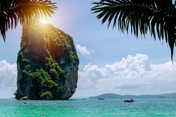 Ao nang beach, Andaman sea, Krabi near Phuket, Water travel Thailand.
