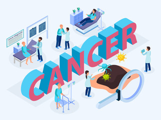 Cancer Control Isometric Composition 