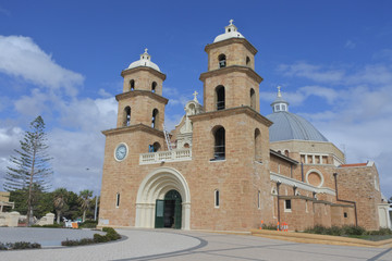 Fototapeta na wymiar St Francis Xavier Cathedral in Geraldton Mid West region of Western Australia