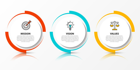 Infographic design template. Creative concept with 3 steps - obrazy, fototapety, plakaty