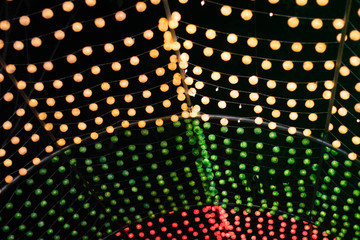 The bokeh of the lights at night beautifully arranged