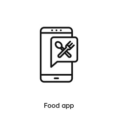 food app icon vector symbol sign