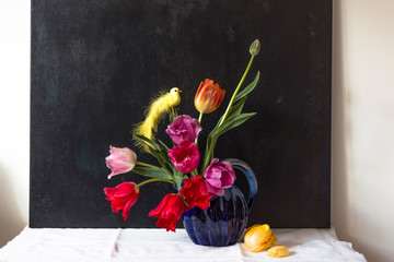 Multicoloured Bouquet of Tulips