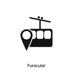funicular icon vector symbol sign