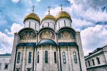 Fototapeta na wymiar Assumption Cathedral of the Moscow Kremlin - Moscow, Russia, June 2019