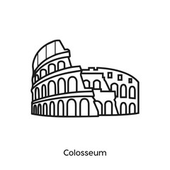 colosseum icon vector symbol sign