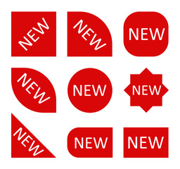 Set of new sale tags and labels, template shopping signs. Blank, discount and price tags on paper. Special offer. Flat Vector stock illustration