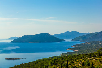 Fototapeta premium Islands off the Adriatic coast in Dalmatia, Croatia