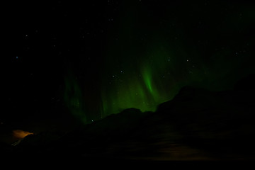 Naklejka na ściany i meble Northern Europe Norway Northern lights aurora