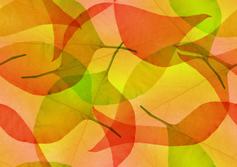 Fototapeta na wymiar red and yellow fall leaves seamless background