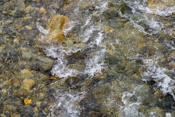 water and stones