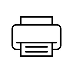 Printer icon line vector design template on white background