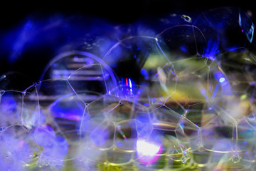An artful colorful background with bubbles. blurred background