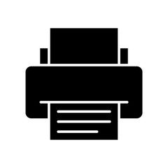 Printer icon line vector design template on white background