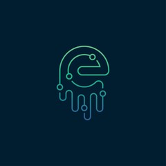 Letter E logo symbol design vector template