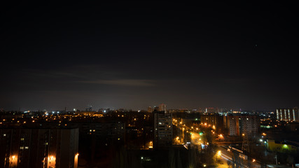 Fototapeta na wymiar City night scene. City in the night