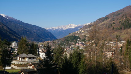 Fototapeta na wymiar Ponte di Legno - a well-known tourist and ski resort in northern Italy.