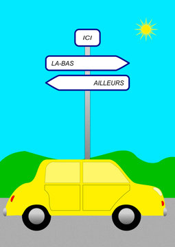 Sur la route du grand voyage en voiture