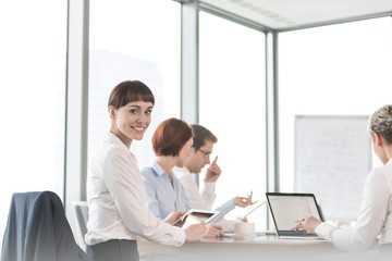 Business people working in office