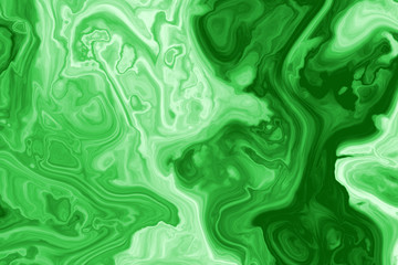 Abstract background imitation malachite rock formation with the effect of movement white and green shades