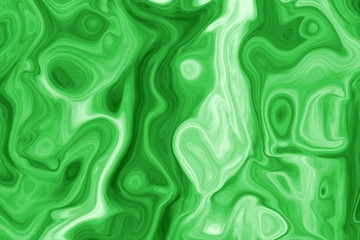 Abstract background imitation malachite rock formation with the effect of movement white and green shades