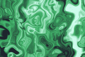 Abstract background imitation malachite rock formation with the effect of movement white and green shades