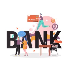 Banking business vector concept for web banner, website page