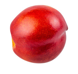 Peach isolated on white background with clipping path