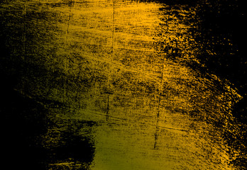 black and yellow hand painted brush grunge background texture