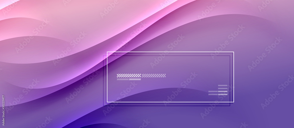 Poster trendy simple fluid color gradient abstract background with dynamic wave shadow line effect. vector 
