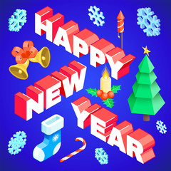 happy new year design template.