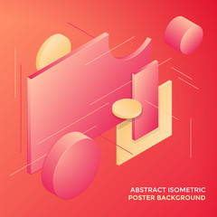 geometric abstract isometric design background.