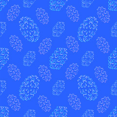 isometric snowflake seamless pattern.