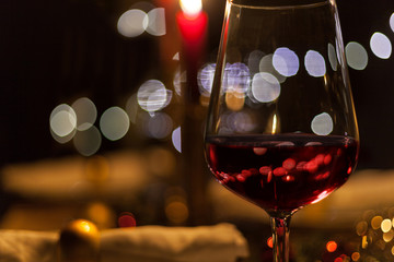 festive christmas table with candles and gold decoration cozy family meal