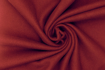 Crumpled fleece fabric texture, dark brown. © Юлия Усикова