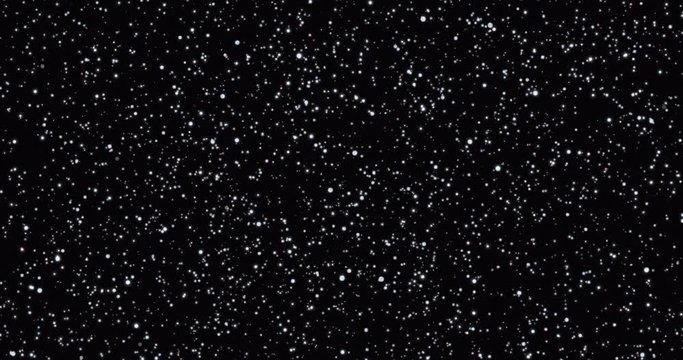 Seamlessly looping video, which is showing a beautiful starry night sky with twinkling stars - ProRes