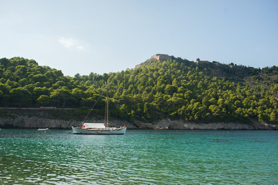 yacht in the sea