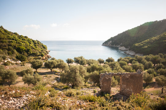 wild beach on greek island