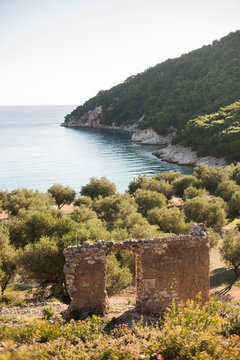 wild beach on greek island