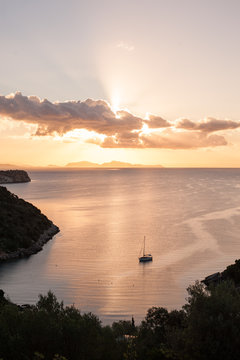 sunset over the Ionian Sea