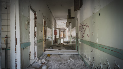 abandoned industrial interior