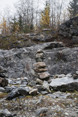 white marble stone in the canyon