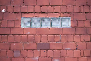 Fragments of old brickwork. Red Cypriot. Natural weathering. Concept design for the interior.