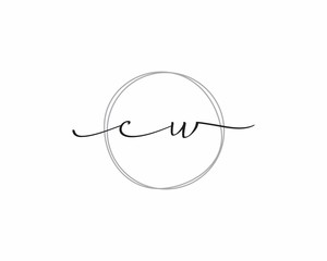 CW Letter Logo Icon 002