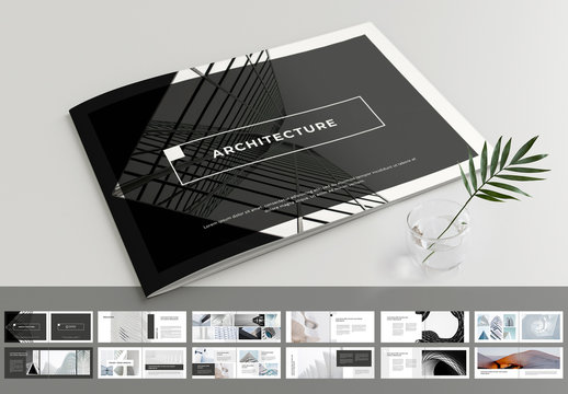 Brochure Layout with Gray Accents