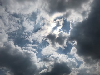 blue sky with clouds